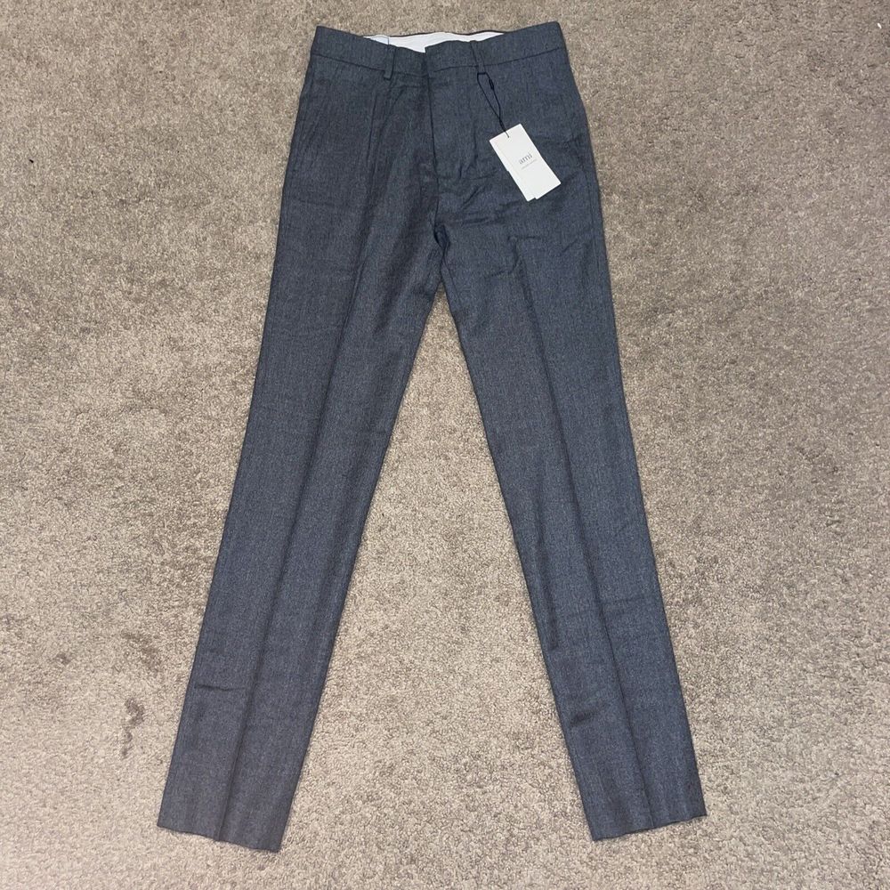 Ami Paris Alexandre Mattiussi Men's Pants Gray T200 Gris Chine Size 34